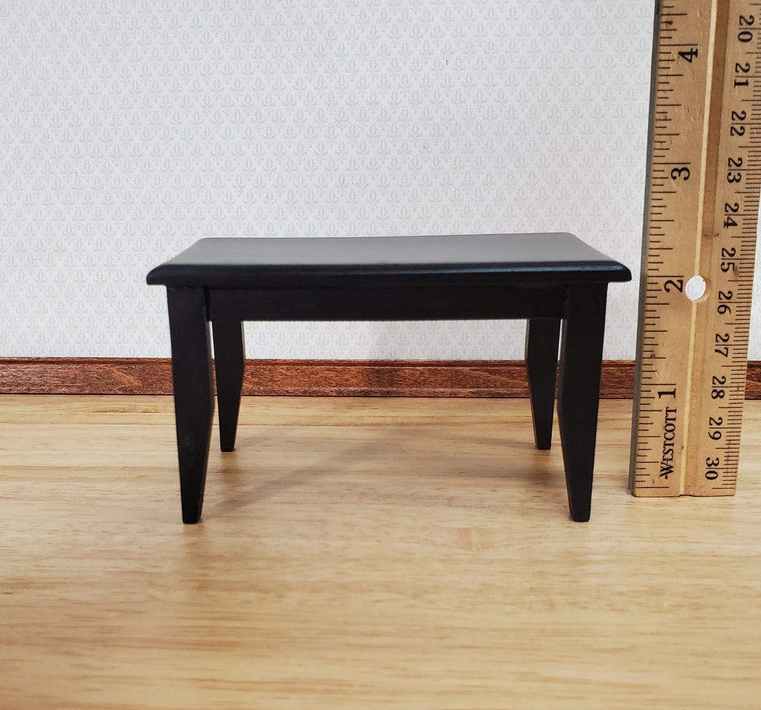 Dollhouse Small Kitchen or Dining Room Table Black 1:12 Scale Miniature Furniture