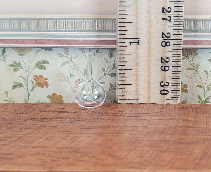 Dollhouse Onion Vase Jar Small Clear Glass 1:12 Scale Miniature Decor