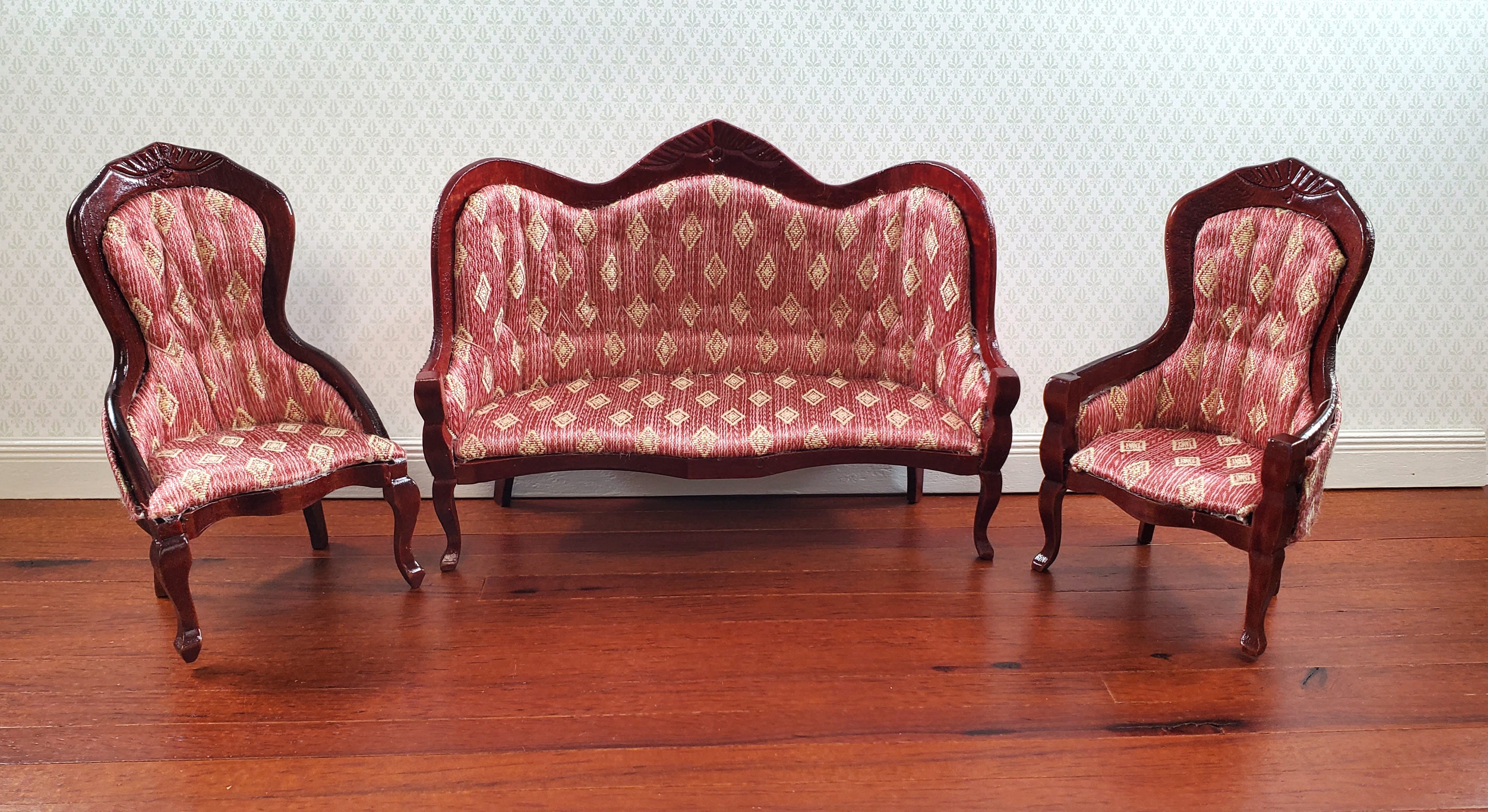 1/48 french antiche sofa and armchair dollshouse miniatures 1/4 wood hand made deals by Bea