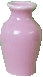 Dollhouse Light Pink Glazed Ceramic Vase 1:12 Scale Miniature