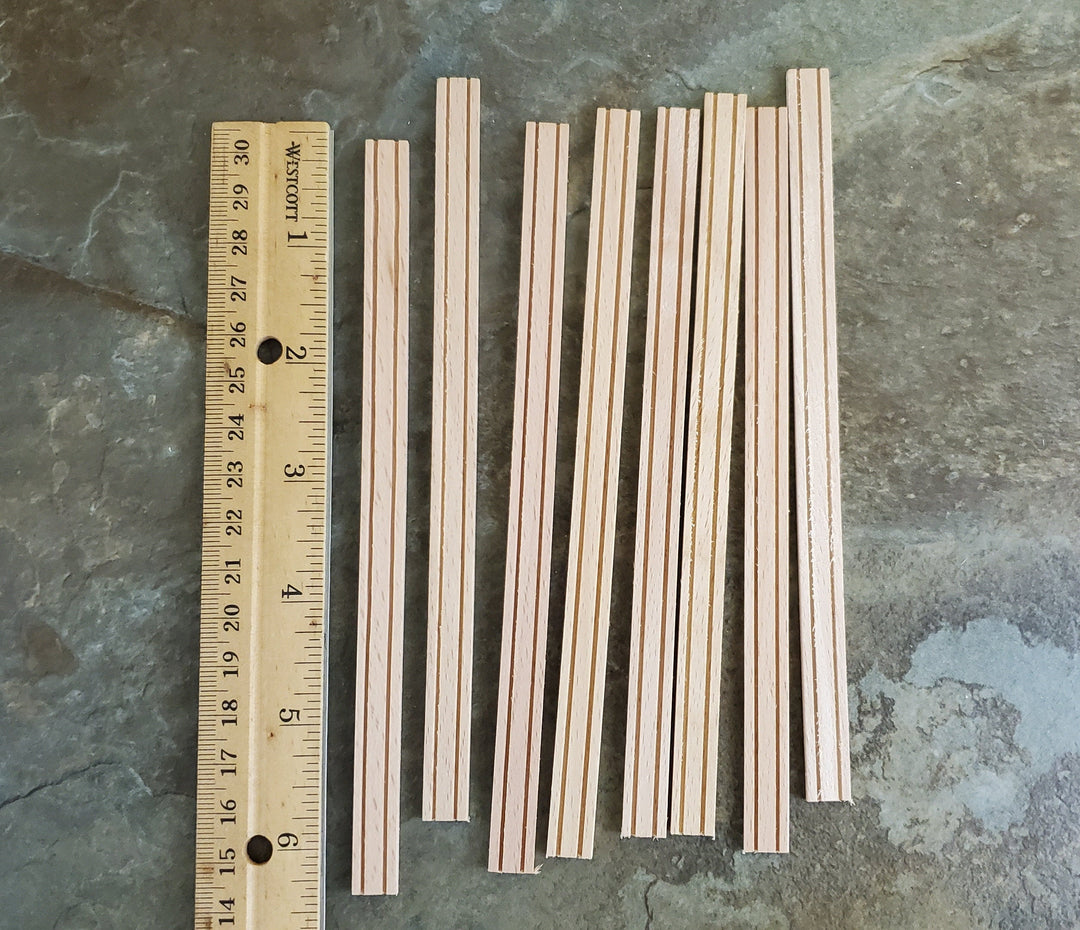 Dollhouse Window Casing Trim 6" Pieces x8 1:12 Scale Miniature Wood 71383