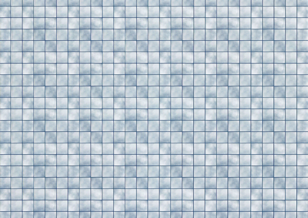 Dollhouse Blue Grey Tile Floor Lightly Embossed 1:12 Miniature Card Stock