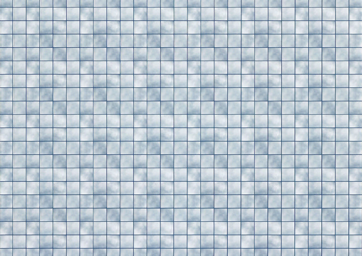 Dollhouse Blue Grey Tile Floor Lightly Embossed 1:12 Miniature Card Stock