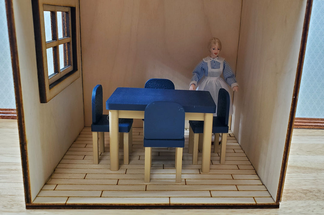 Half Scale Room Box DIY Kit Small Diorama with Window Wood Floor 1:24 Miniature