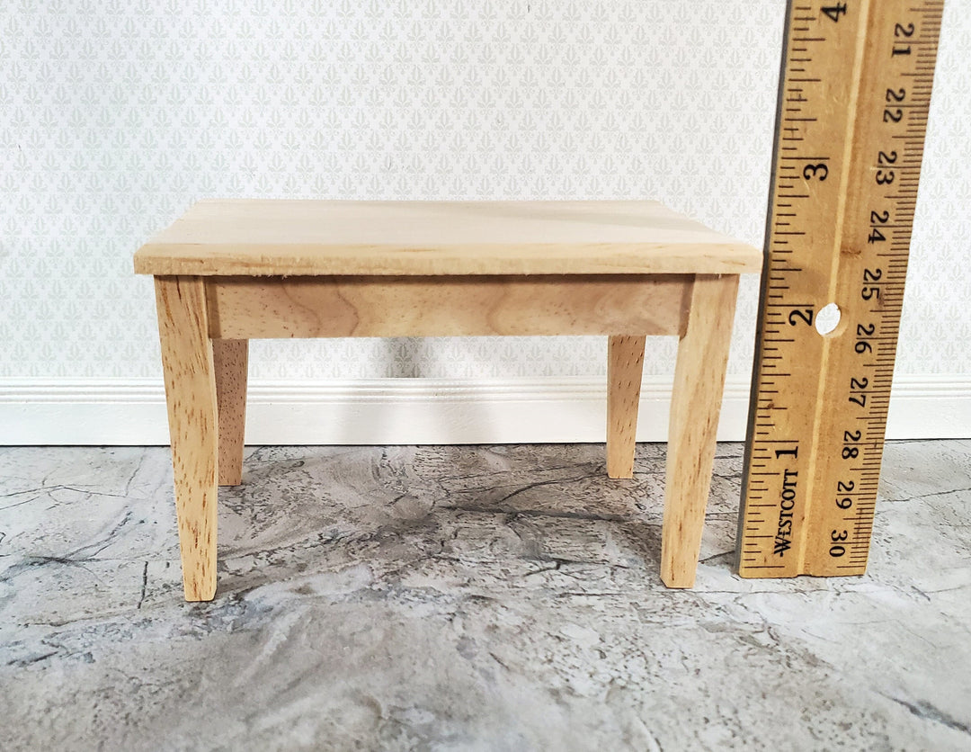 Dollhouse Kitchen or Dining Room Table Unpainted Wood 1:12 Scale Miniature Furniture
