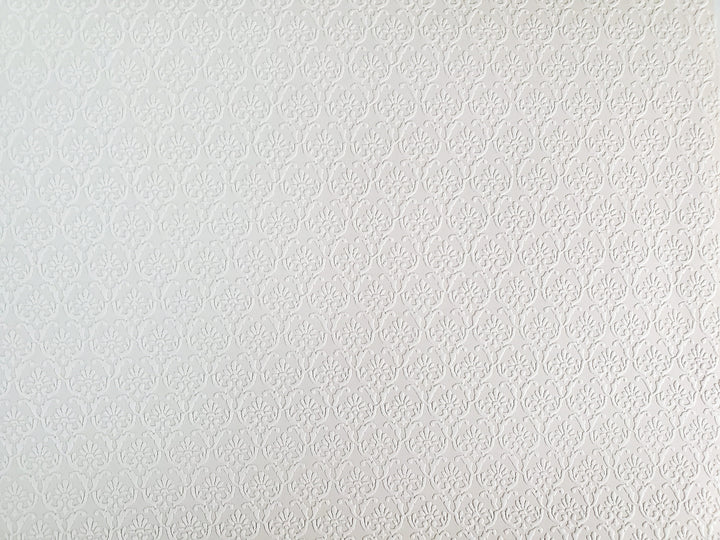 Dollhouse Textured Wallpaper Embossed 3 Pieces White/Beige 1:12 Scale