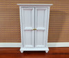 Dollhouse Wardrobe Armoire Closet Large Furniture 1:12 Scale Miniature White Wood