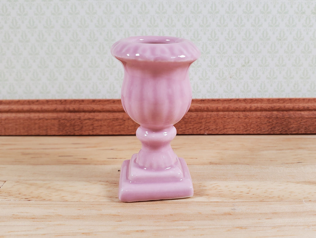 Dollhouse Large Pink Ceramic Urn Planter 1:12 Scale Miniature