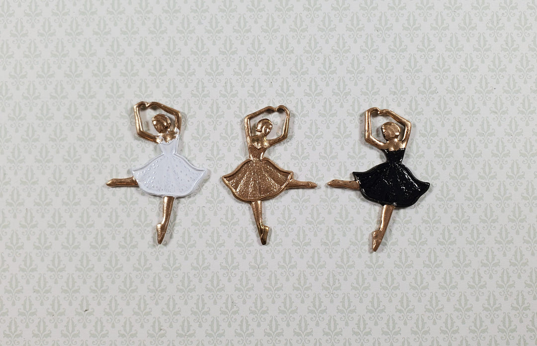 Ballerina Gold Metal Embellishment Wall Art 1 3/8"