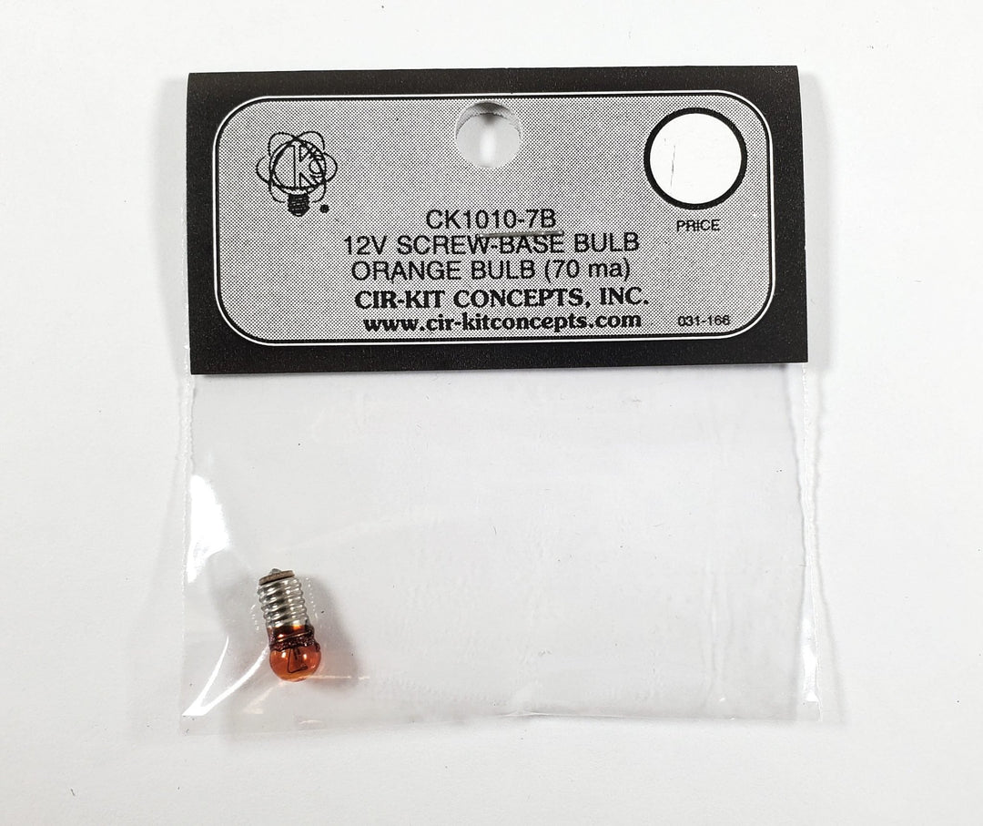 12 Volt Dollhouse Replacement Bulb ORANGE Glow Steady Light Screw Base - MiniatureCrush