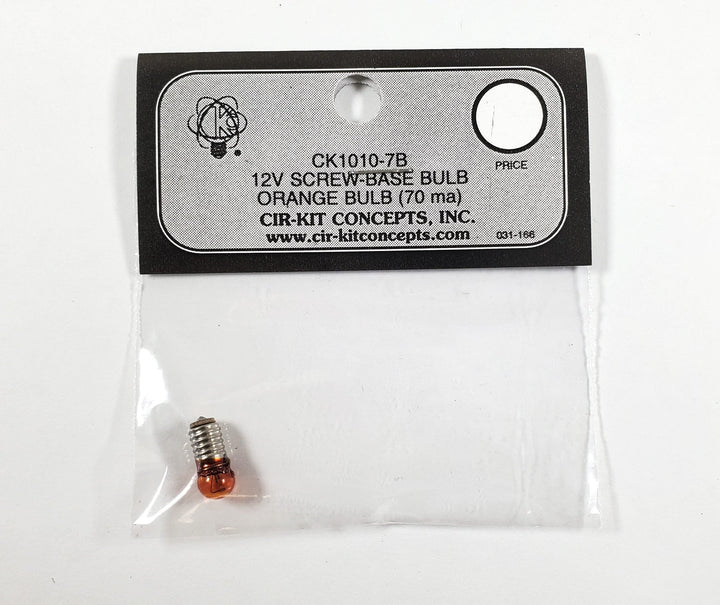 12 Volt Dollhouse Replacement Bulb ORANGE Glow Steady Light Screw Base - MiniatureCrush