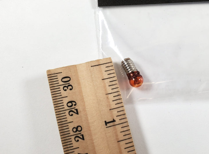 12 Volt Dollhouse Replacement Bulb ORANGE Glow Steady Light Screw Base - MiniatureCrush