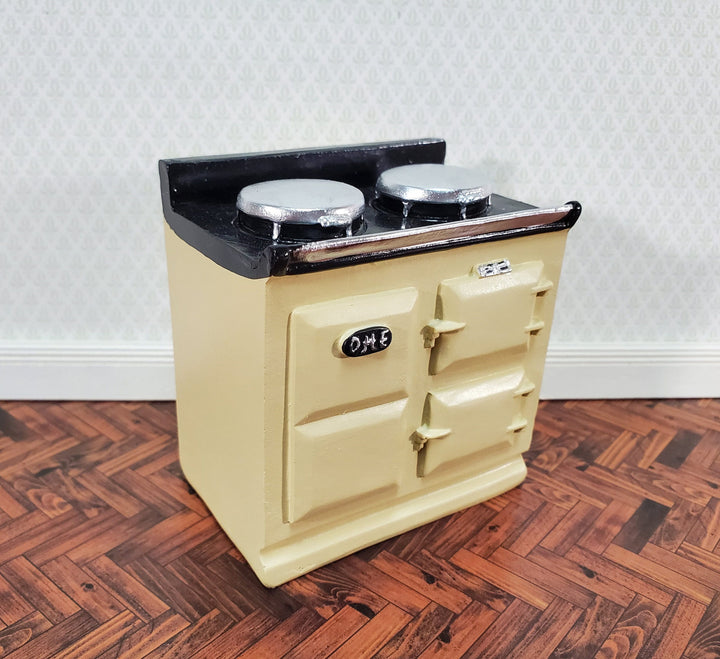 Dollhouse AGA Style Cooker Stove Oven Cream 1:12 Scale Miniature Kitchen