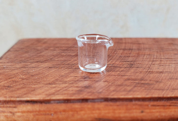 Dollhouse Small Clear Glass Beaker 1:12 Scale Miniature Kitchen Scientist Lab