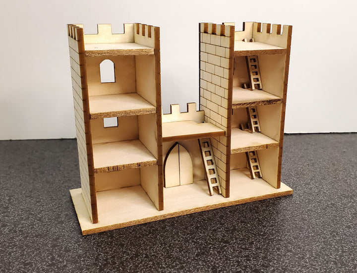 Miniature Castle Tower Keep 1:144 Scale DIY KIT 7 Rooms Ladders 3 Stories