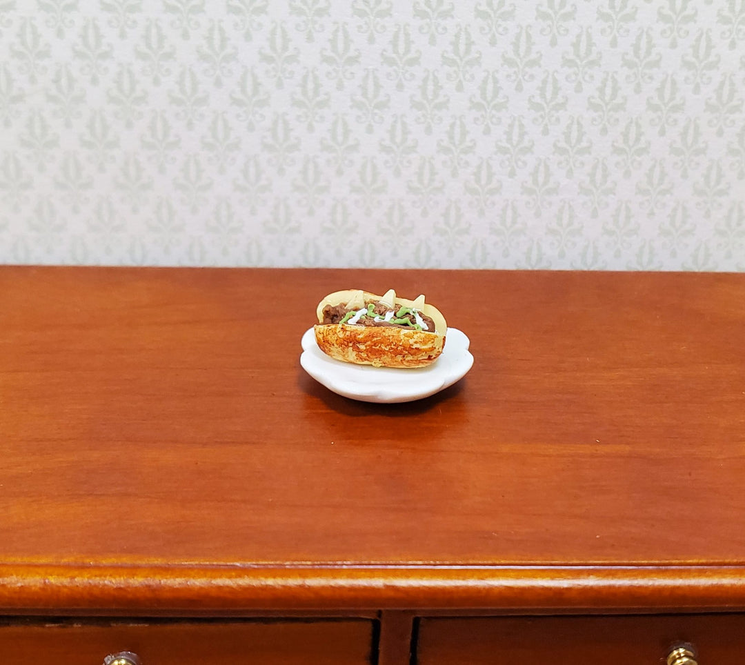 Dollhouse HALF SCALE Philly Cheese Sandwich Hoagie 1:24 Miniature Food