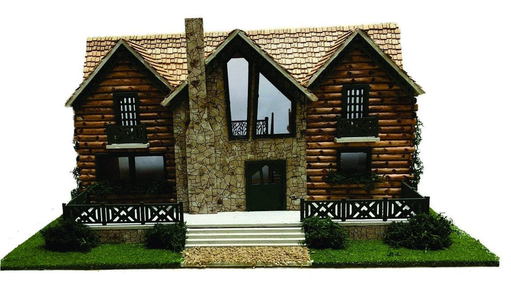 1:48 Quarter Scale Dollhouse KIT Lodge Vacation Home or Log House - MiniatureCrush