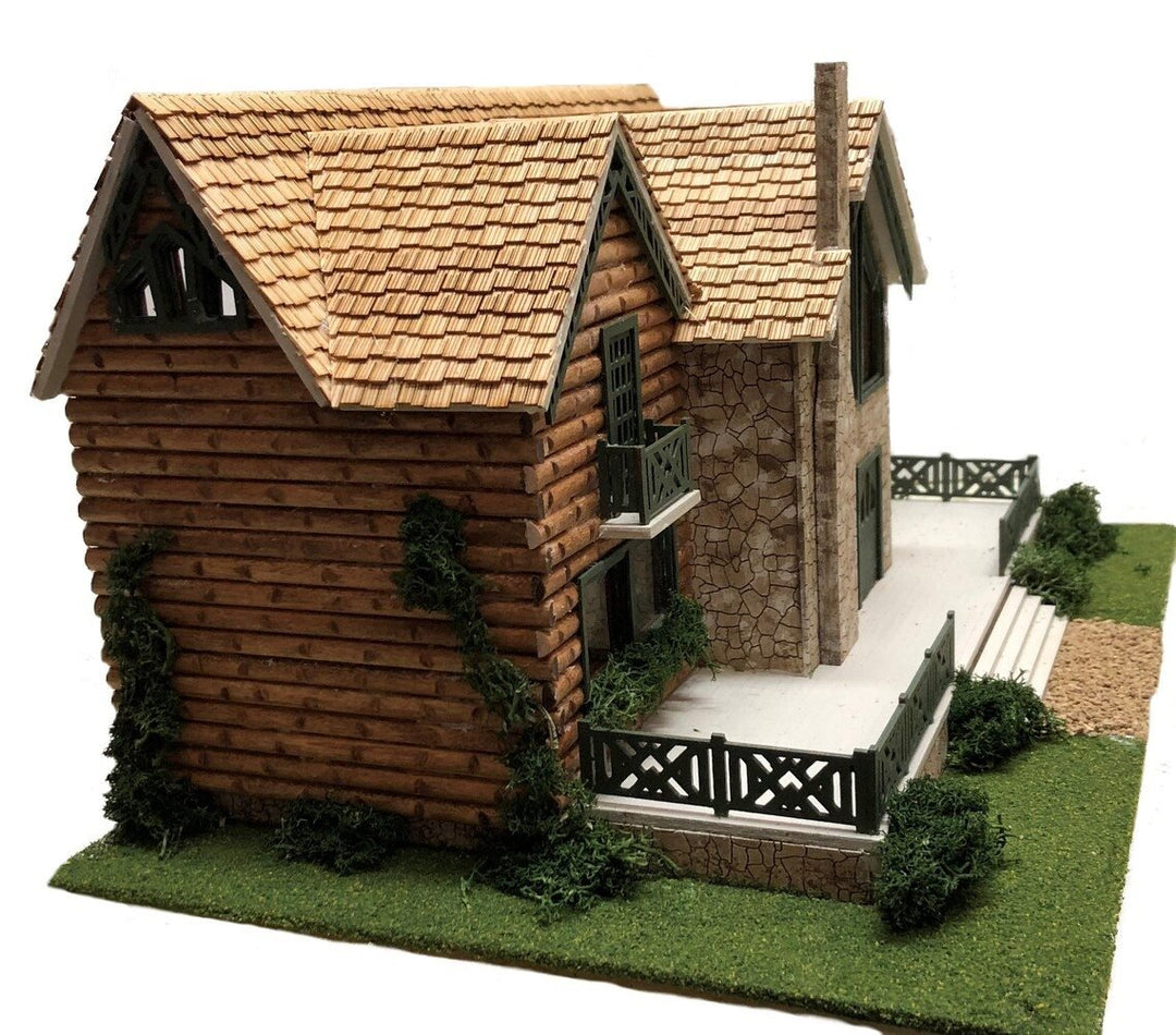 1:48 Quarter Scale Dollhouse KIT Lodge Vacation Home or Log House - MiniatureCrush