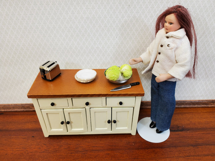 Dollhouse Cabbage or Iceberg Lettuce 3 Heads 1:12 Scale Miniature Food Vegetable