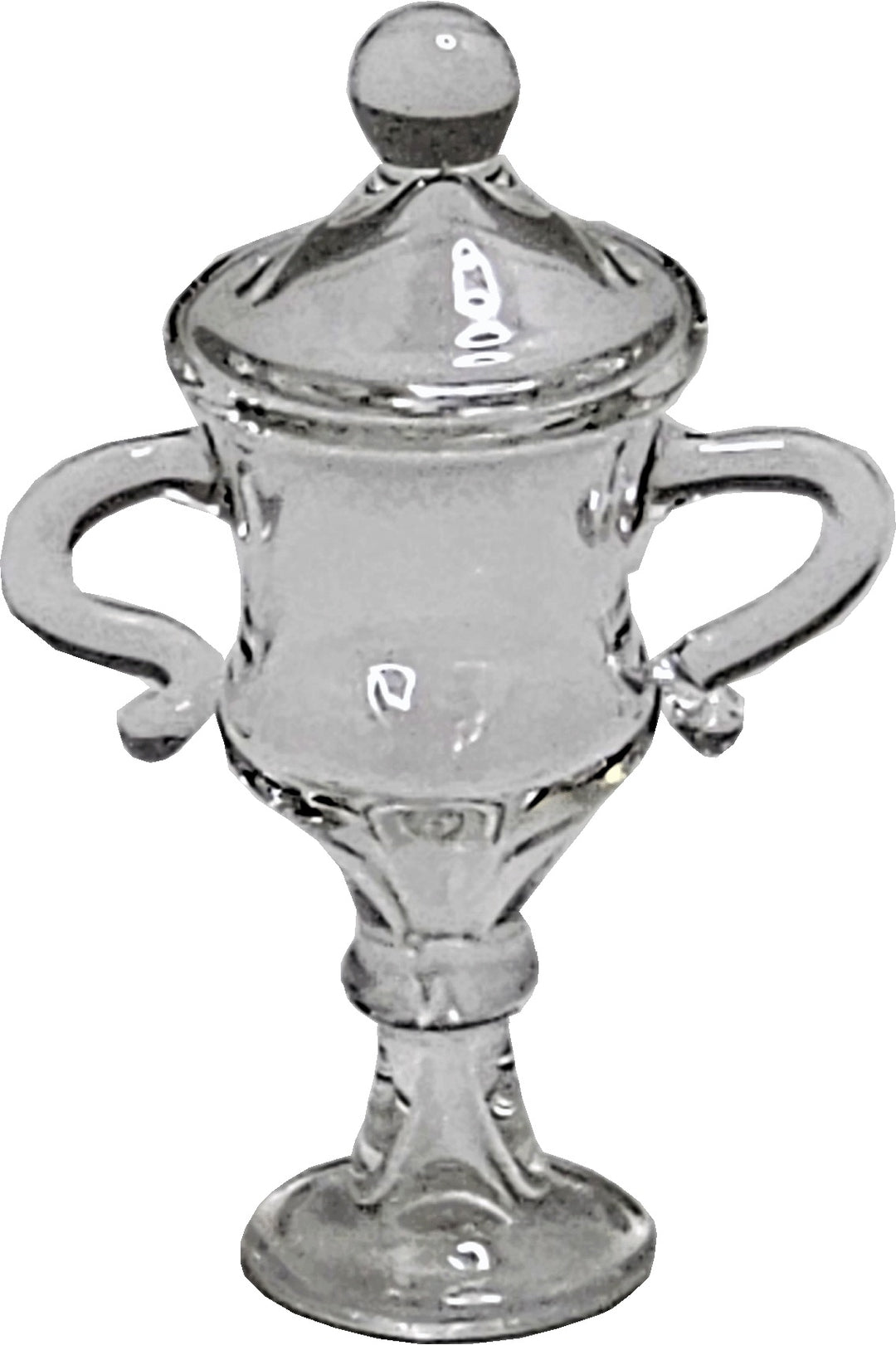 Dollhouse Clear Glass Trophy Cup 1:12 Scale Miniature Decoration