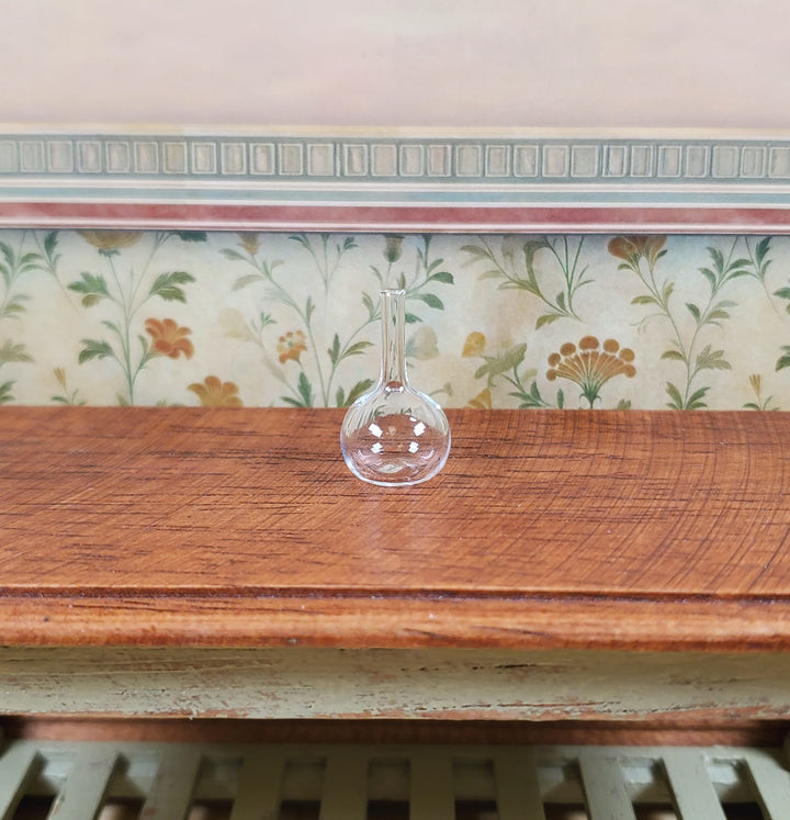 Dollhouse Onion Vase Jar Small Clear Glass 1:12 Scale Miniature Decor