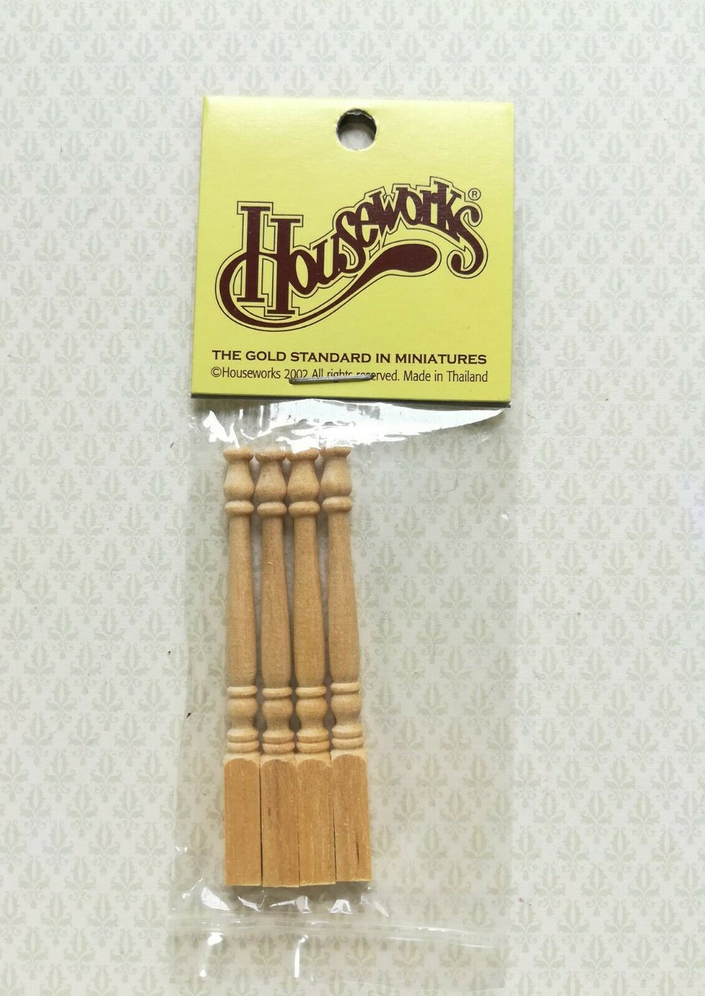 Dollhouse Miniature Wood Spindles Table Legs 4 Pieces 1:12 Scale 2 1/2" Long
