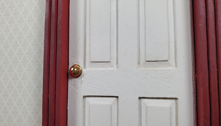 Dollhouse Traditional Door Knob or Drawer Pulls with Back Plate 8 pcs 1:12 Scale