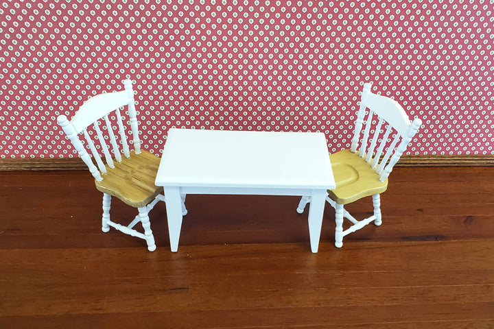 Dollhouse Miniature Small Kitchen or Dining Room Table White 1:12 Scale Furniture