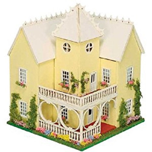 Dollhouse Miniature Kit 1:144 Scale Victorian Mansion Laser Cut Small House
