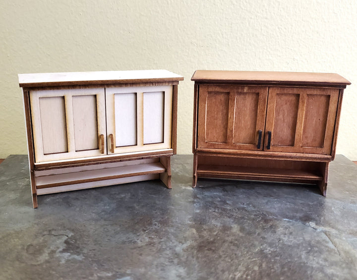 Dollhouse Cupboard KIT DIY Hanging 2 Door Kitchen Cabinet 1:12 Scale Miniature