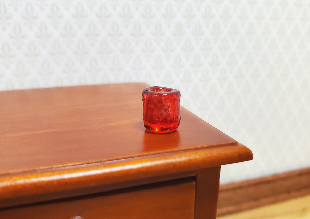 Dollhouse HALF SCALE Red Glass Cup x4 1:24 Miniature Glasses Kitchen
