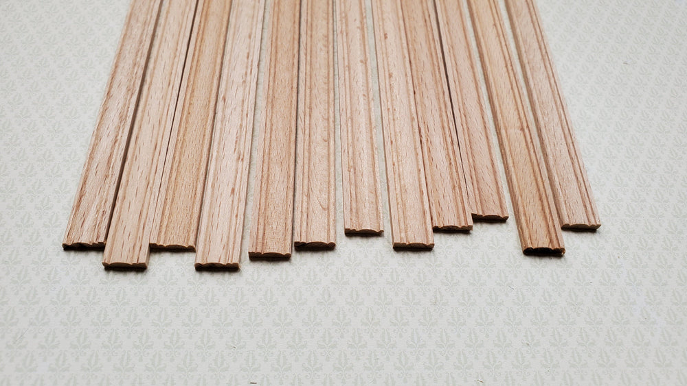 Dollhouse Miniatures Window Casing 6" Trim x12 Pieces 1:12 Scale Building 70306