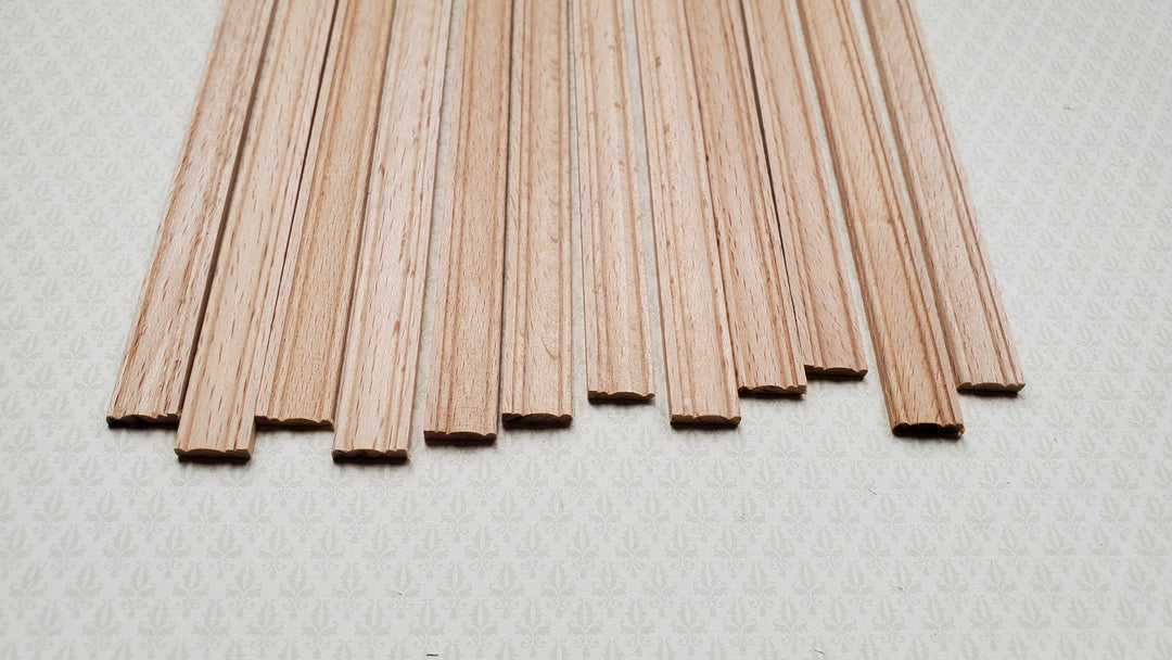 Dollhouse Miniatures Window Casing 6" Trim x12 Pieces 1:12 Scale Building 70306