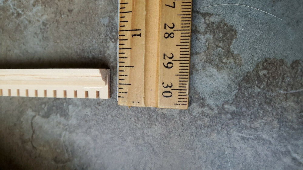 Dollhouse Miniatures Dentil Crown Molding Trim 3/8" wide x 14" long 1:12 Scale