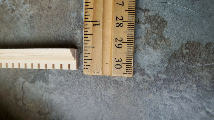 Dollhouse Miniatures Dentil Crown Molding Trim 3/8" wide x 14" long 1:12 Scale