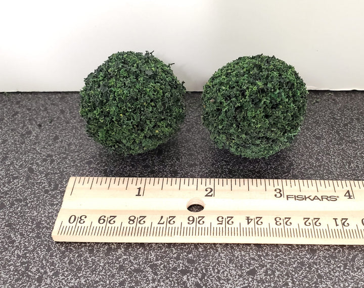 2 Model Scenery Round Shrubs Bushes Green Dollhouses Scale Models Model RR 1.5" - Miniature Crush