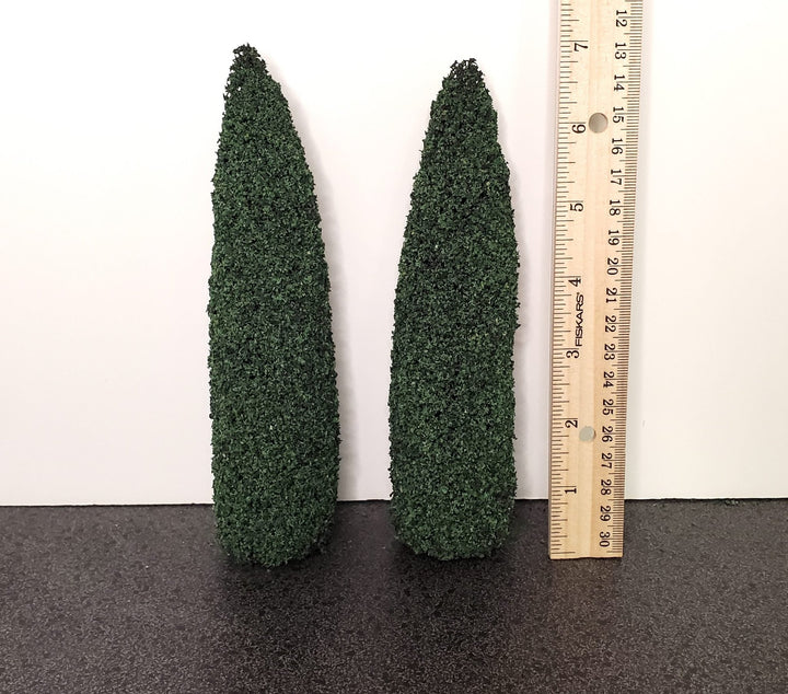 2 Model Scenery Tall Shrubs Bushes Green Dollhouses Scale Models Model RR 7" - Miniature Crush