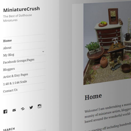 The MiniatureCrush blog site as it looked in 2017