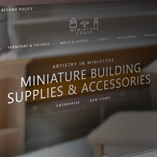 The MiniatureCrush website in 2023