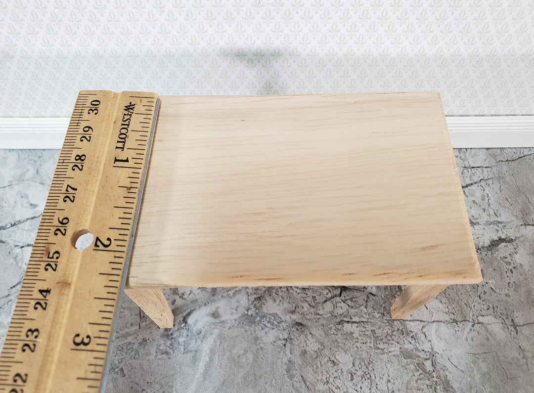 Dollhouse Kitchen or Dining Room Table Unpainted Wood 1:12 Scale Miniature Furniture