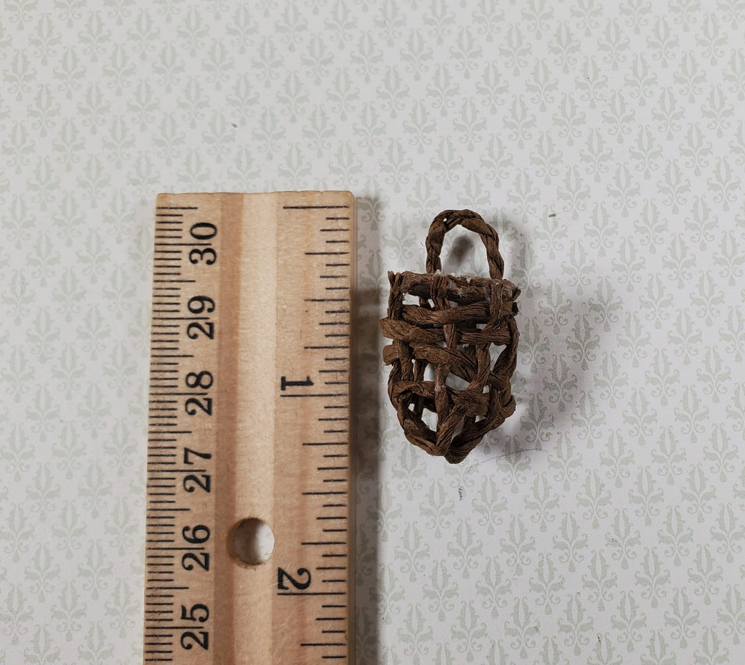 Dollhouse Shaker Twine Onion Basket 1:12 Scale Miniature Kitchen
