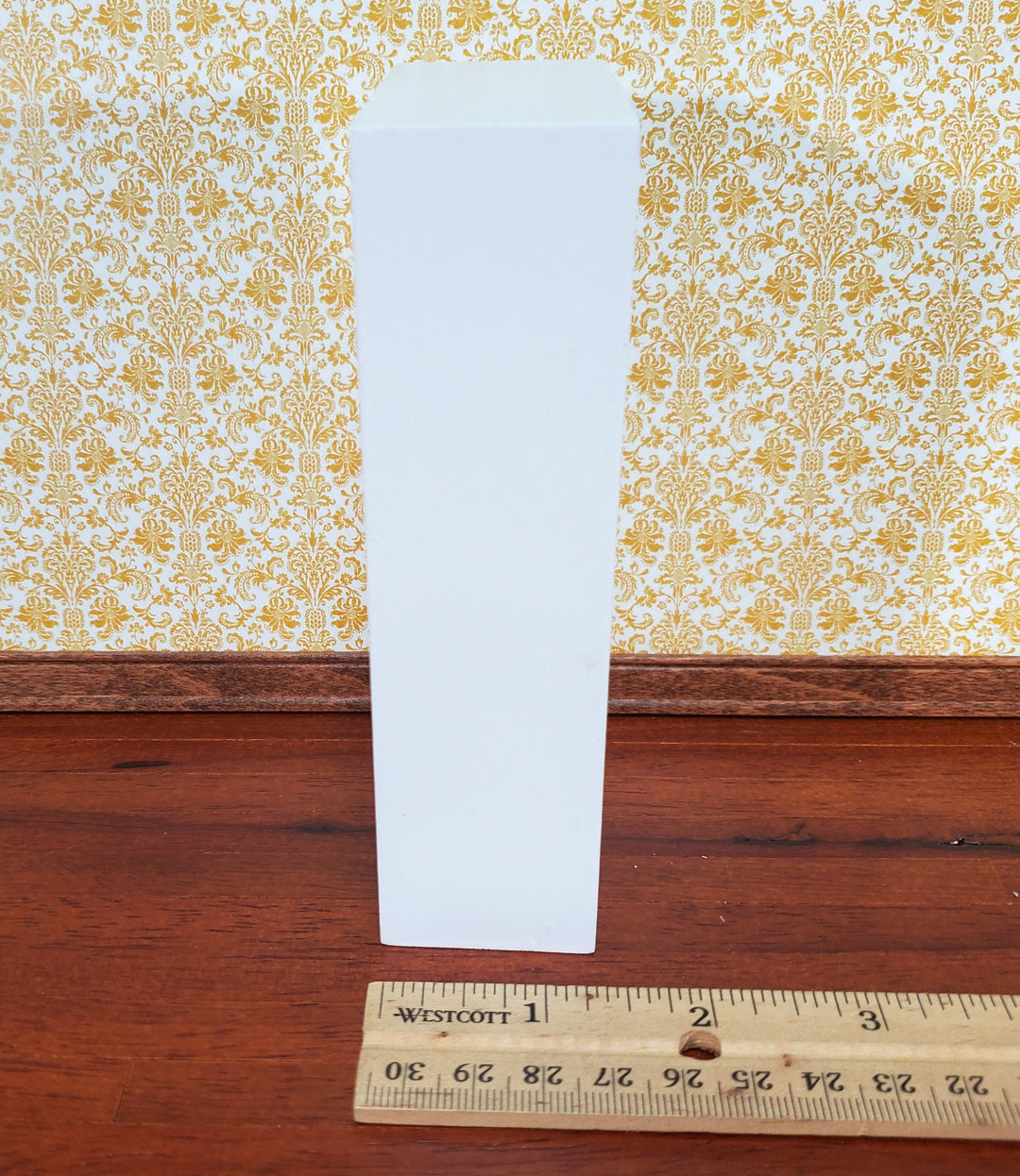 Dollhouse Shelves White Standing Bookcase 4 Shelf 1:12 Scale Furniture Bookshelf
