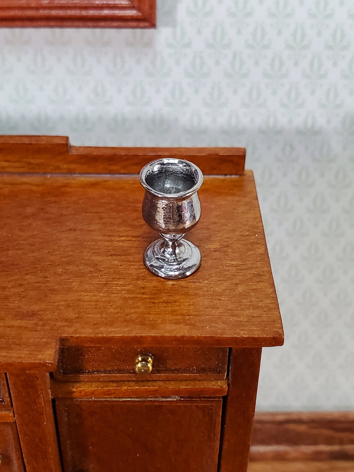 Dollhouse Wine Goblet Polished Metal 1:12 Scale Miniature by Phoenix Model