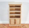 Dollhouse Cabinet with Shelves 1:12 Scale Miniature Furniture Unpainted Wood