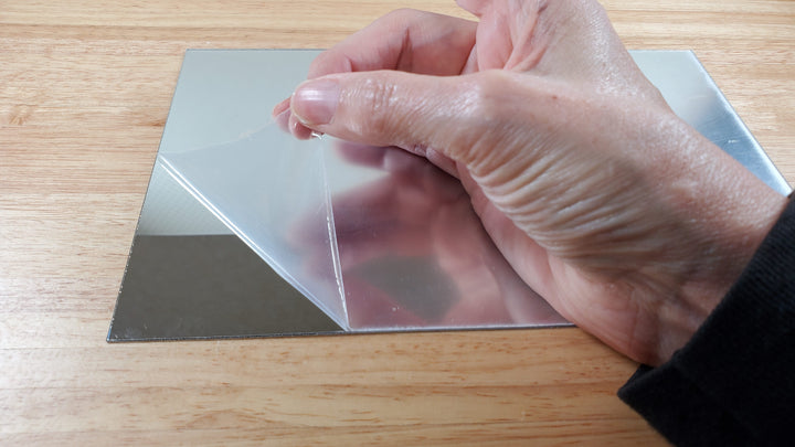 Mirror Material Cut with Scissor Self Adhesive 6"x 6" Protective Film