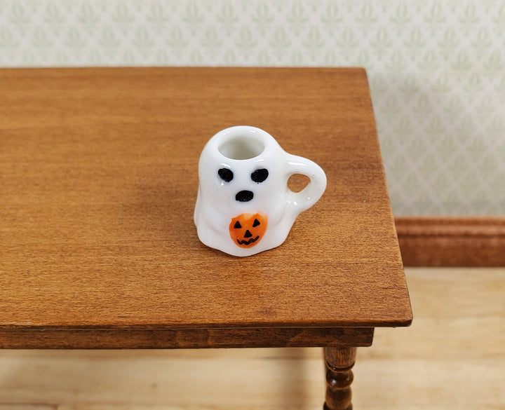Dollhouse Halloween Ghost Mug Coffee Cup LARGE Miniature Ceramic