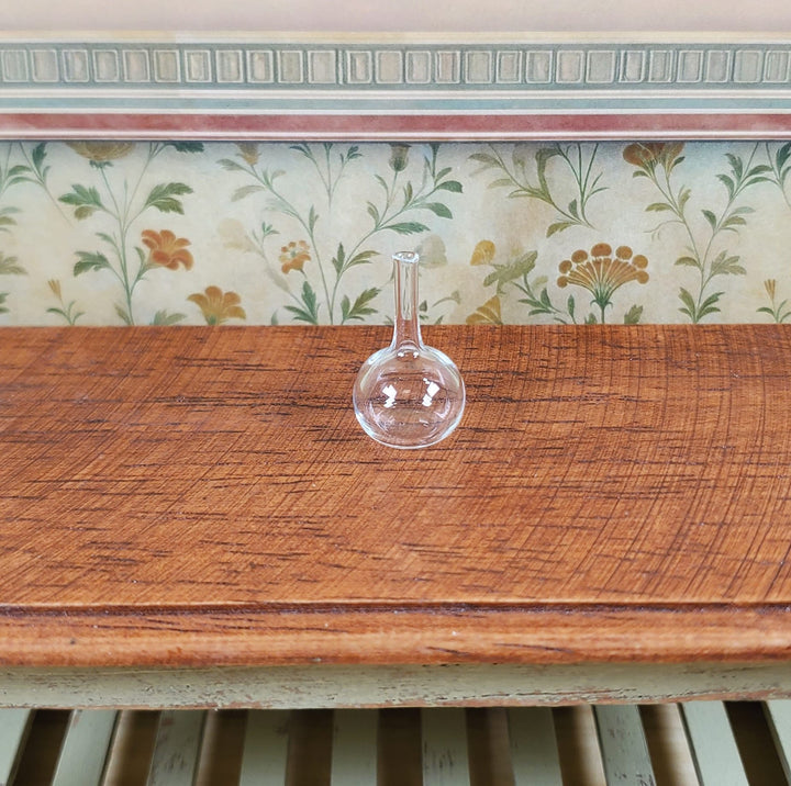 Dollhouse Onion Vase Jar Small Clear Glass 1:12 Scale Miniature Decor