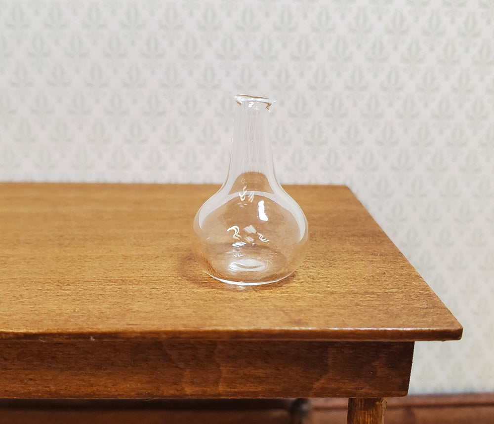 Dollhouse Small Clear Glass Jar or Vase 1:12 Scale Miniature Decor