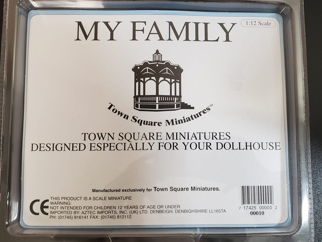 Dollhouse Modern Family Dolls Dad Mom Daughter Baby 1:12 Scale Removable Clothes