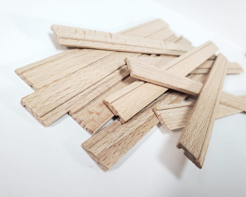 Dollhouse Baseboard Trim or Molding 10 Short Pieces 1/2" wide x 6" 1:12 Scale Miniature